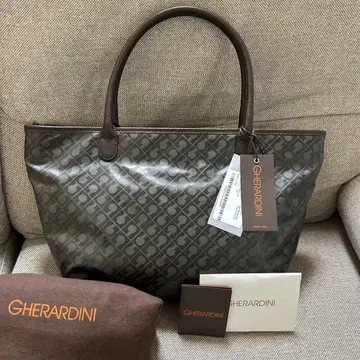 GHERARDINI 그레이 토트백 브라운