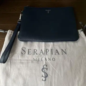 SERAPIAN 네이비 클러치백 수납 가방 포함