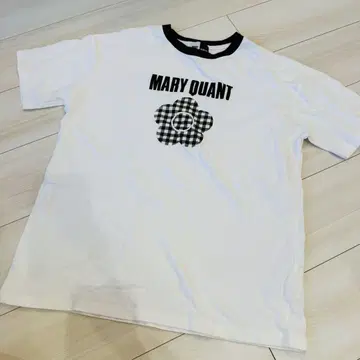 MARY QUANT 반팔 티셔츠 화이트 프리