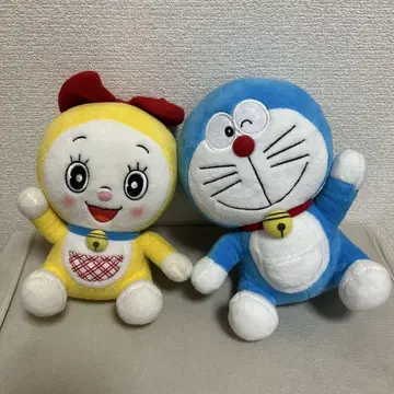 도라에몽 도라미 봉제 인형 2체 세트 전보 NTT