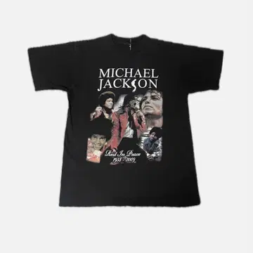 Michael Jackson 티셔츠 블랙 추모 티셔츠