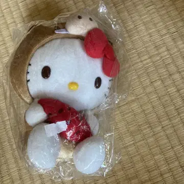 헬로키티 딸기와 곰돌이 모자 봉제인형