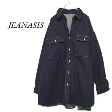 새상품급! JEANASIS 모듬 데님 BIG 셔츠 자켓 네이비