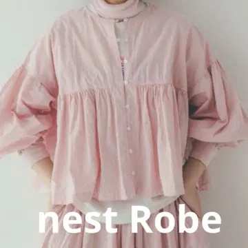 [새상품급] nest Robe 별주 MY PUFFY BLOUSE 핑크