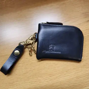 Nigel Cabourn 블랙 가죽 코인 케이스