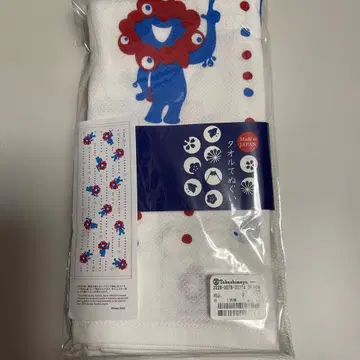 만국 박람회 캐릭터 타월 손수건 면 100%