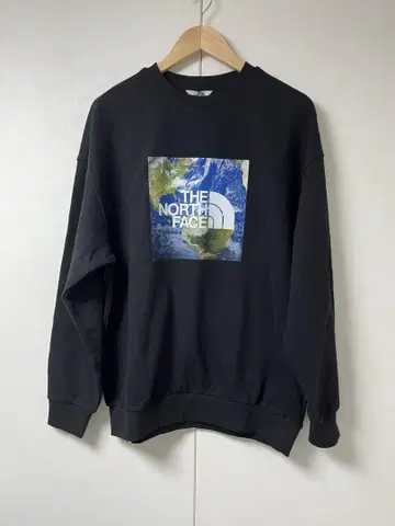 THE NORTH FACE 블랙 트레이너 화이트 라벨