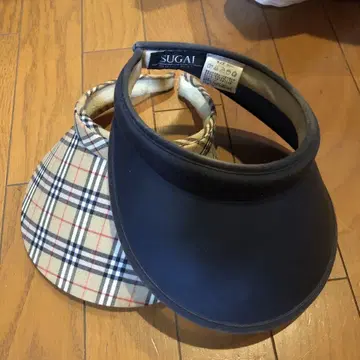 선바이저 2세트 체크 무늬, 무지