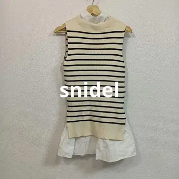 스나이델 snidel 니트 스트라이프 셔츠