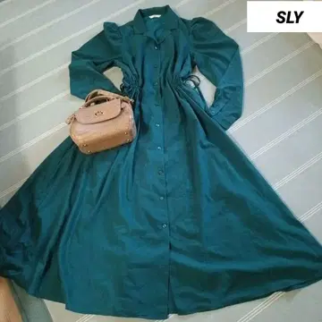 긴팔 롱 원피스 SLY 그린