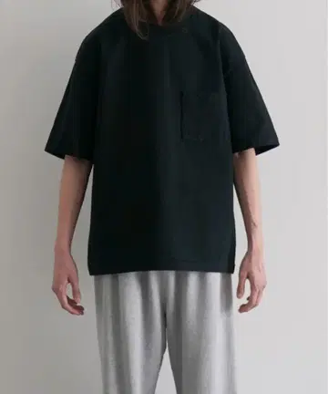 AURALEE Stand up Tee Black size5