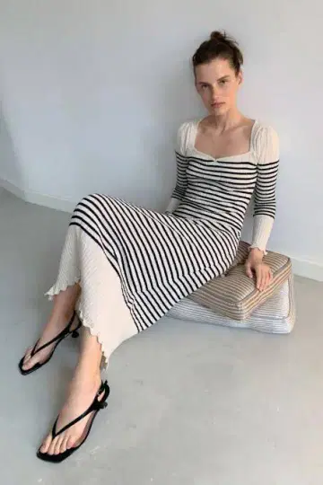 ZARA 보더 니트 원피스