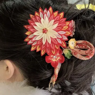 [ 머리 장식 ] 달리아 꽃 일본 의류 헤어콤 [ 후리소데 잡화 ]
