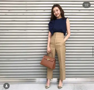 IENA 하이웨스트 센터프레스 팬츠 이에나