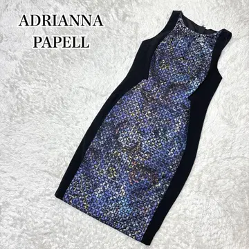 ADRIANNA PAPELL 스팽글 슬리브리스 원피스