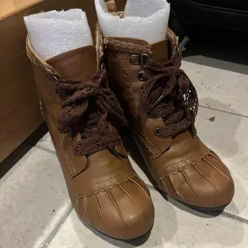 숏부츠 브라운 여성용 부츠 23cm