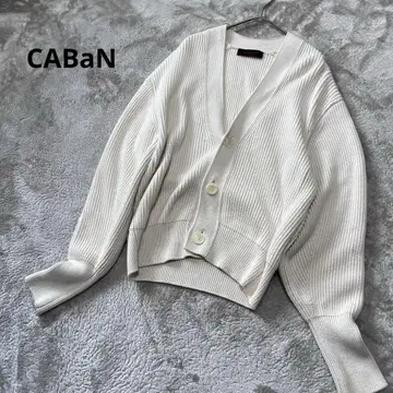 CABaN 캐번 코튼 캐시미어 로우 게이지 V넥 가디건