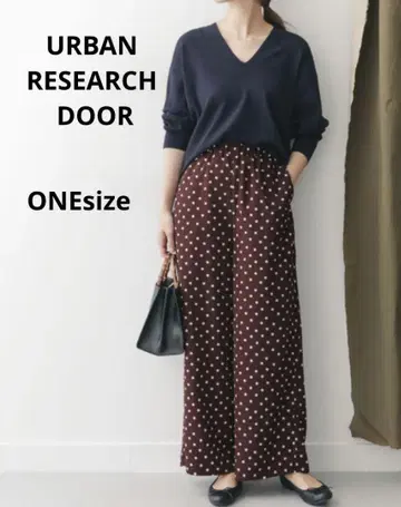 URBAN RESEARCH DOOR 도트 이지 와이드 팬츠
