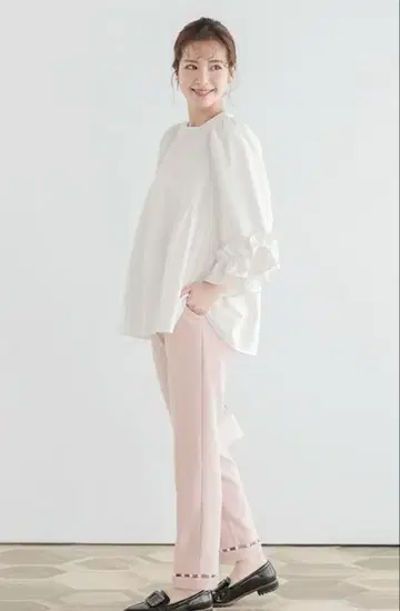 fit more 사다리 펄 팬츠 핑크 핏모아
