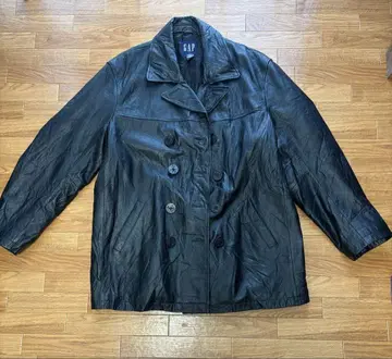 GAP 천연 가죽 카 코트 블랙