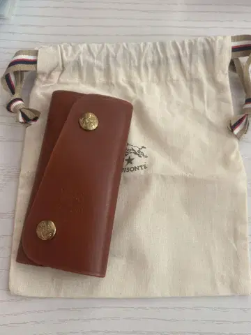 IL BISONTE 브라운 가죽 키케이스
