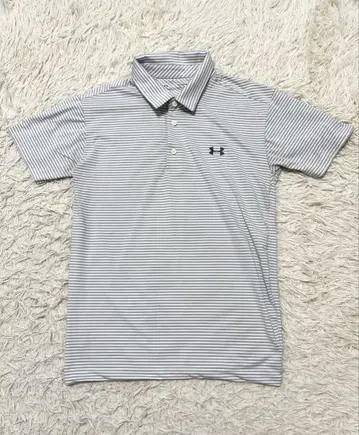 Under Armour 히트 기어 스트라이프 피케 셔츠 XL 그레이