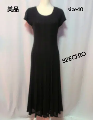 새상품급 SPECHIO 블랙 반팔 롱 원피스