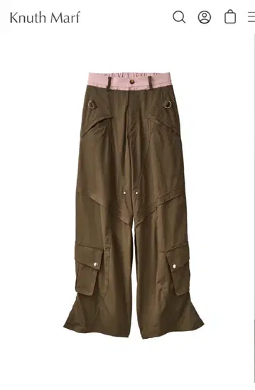 크누스머프 docking nylon pants khaki XS 이번 시즌