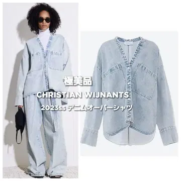 컨디션 최상 크리스찬 와이난츠 OVERSIZED 데님 셔츠 자켓