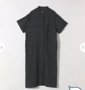 SHIPS any 핀턱 자카드 셔츠 원피스
