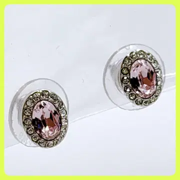 새상품급 스와로브스키 SWAROVSKI 핑크 크리스탈 귀걸이