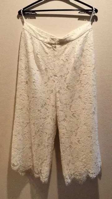 레이스 플레어 팬츠 화이트 안감 부착 오토 OttoCollection