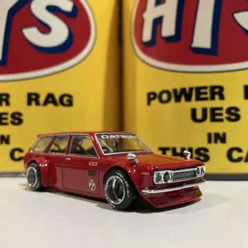 MINI GT KAIDO 닷선 510 왜건 빨간색 커스텀 가도 하우스