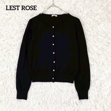 [레스트로즈] 비쥬 장식 라운드넥 가디건 (M) 겉옷 블랙