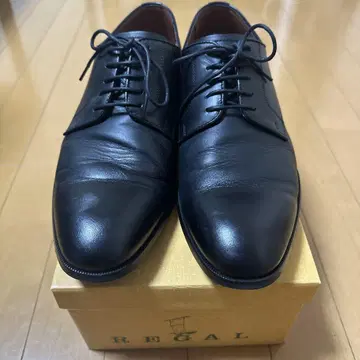 REGAL 블랙 레이스업 슈즈