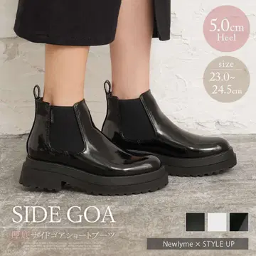 Newlyme 5cm 힐 사이드 고어 숏부츠