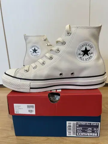 CONVERSE LEATHER ALL STAR 화이트 24.5