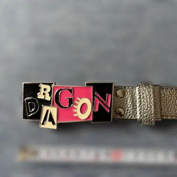 DRAGON 버클 가죽 벨트 실버 계열