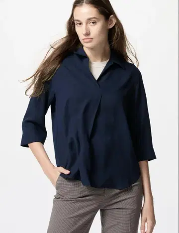UNIQLO 레이온 스키퍼 블라우스 4매 세트
