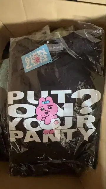 빤쮸토끼 롱T셔츠 XL 블랙
