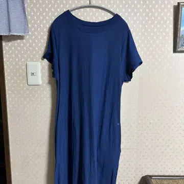 45R 네이비 반팔 티셔츠 원피스