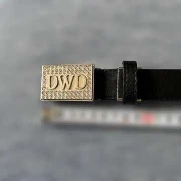 DWD 스톤 장식 블랙 벨트 약 90cm