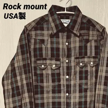 레어 USA 제작 구제 Rockmount 웨스턴 체크 셔츠 S 정도