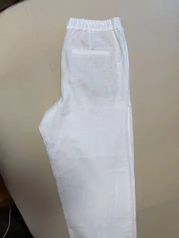 ZARA 100% 린넨 화이트 와이드 팬츠