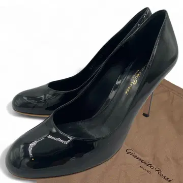 [컨디션 최상] Gianvito Rossi [23cm] 블랙 패턴트 레더