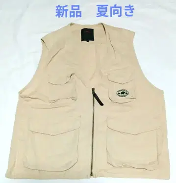 여름용 린넨 면 지퍼 베스트