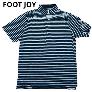 풋조이 FootJoy 네이비 스트라이프 피케 셔츠 S 사이즈 G224%
