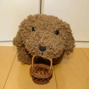 [쇼와 레트로] 강아지 푸들 봉제 인형 심부름 멍멍