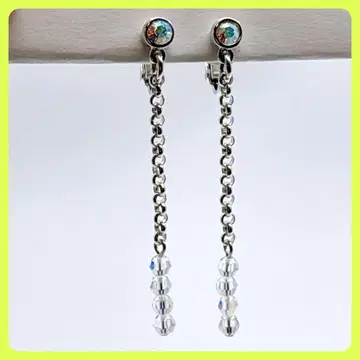 컨디션 최상 스와로브스키 SWAROVSKI 롱 귀걸이 흔들림