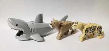 레고 라이온 표범 상어 점보 피그 위험 생물 맹수 동물 LEGO